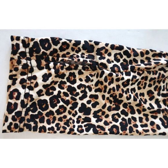 Betsey Johnson Women's Sz M Leopard Print L/S Scuba Zip-Up 1-Piece Swimsuit - Picture 6 of 10
